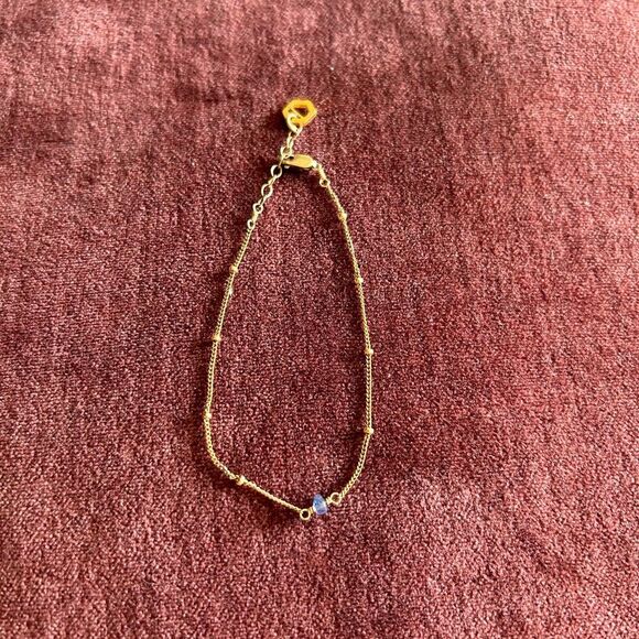 Gold and Blue Pendant Necklace & bracelet - Picture 3 of 7